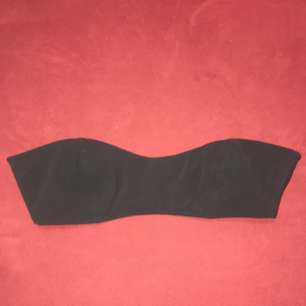Dolce & Gabbana black strapless bikini top SMALL